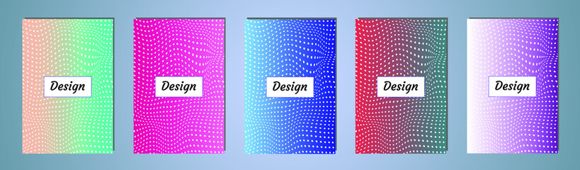 Fototapete - Simple modern covers template design. Geometric figures and colorful gradient background