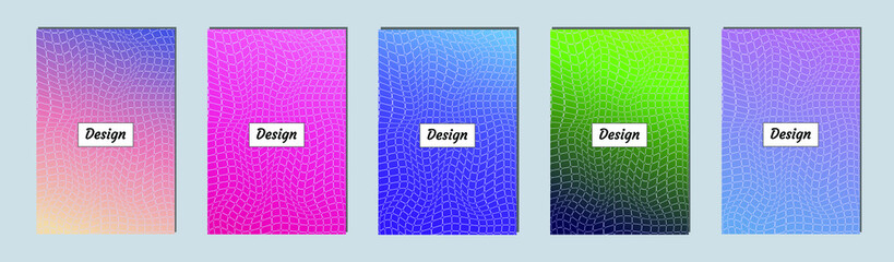 Fototapete - Simple modern covers template design. Geometric figures and colorful gradient background