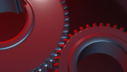 Wheel gears. 3d render