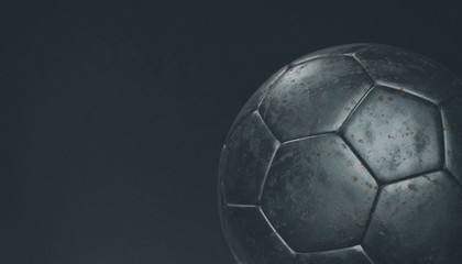 Gold soccer ball on various material and background, 3d rendering