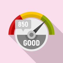 Poster - Good credit score icon. Flat illustration of good credit score vector icon for web design