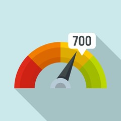 Poster - credit score indicator icon. flat illustration of credit score indicator vector icon for web design