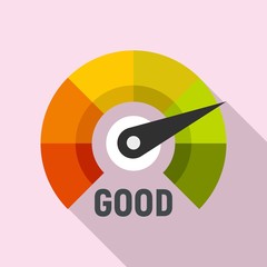 Poster - Good dial level icon. Flat illustration of good dial level vector icon for web design