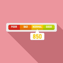 Poster - normal credit score icon. flat illustration of normal credit score vector icon for web design