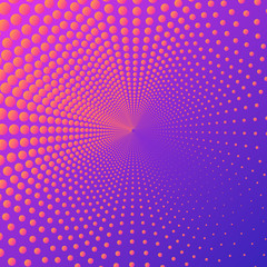 Poster - Halftone pattern with gradient and color dots. Abstract vector illustration with dots as texture or background.
