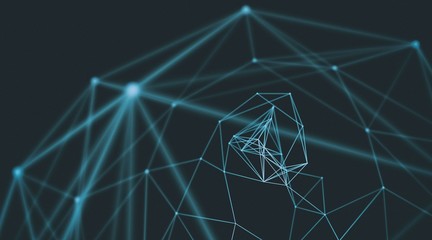 Abstract geometry surfaces, lines and points background, Used as digital wallpaper and technology background.	
