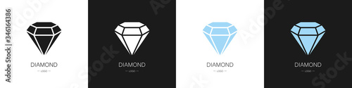 Set of diamonds logos Poster Mural XXL