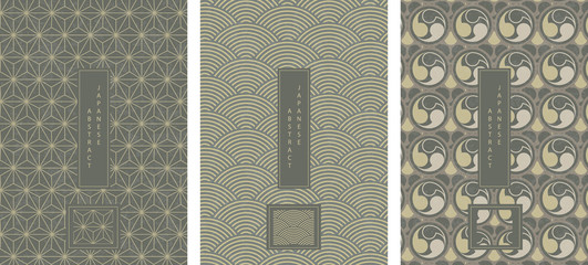 Wall Mural - oriental japanese style abstract pattern background design geometry elegant seamless backdrop