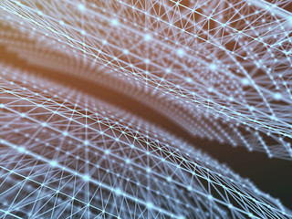 Abstract geometry surfaces, lines and points background, Used as digital wallpaper and technology background.	
