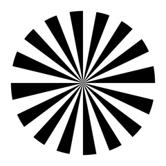 Poster - Starburst object symbol on white background. Sunburst rays pattern vector illustration