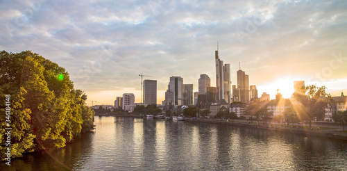 Skyline in Frankfurt am Main, Frankfurter Skyline Tableau sur Toile