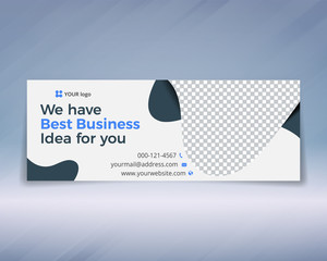 Corporate facebook timeline cover banner design template