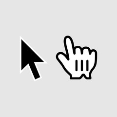 Poster - Click icon. Cursor symbol modern, simple, vector, icon for website design, mobile app, ui. Vector Illustration