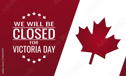 Fotografía Victoria day, we will be closed card or background