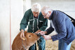 © goodluz - Breeder meeting with financial advisor in barn