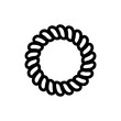 elastic hair spiral scrunchies icon vector. elastic hair spiral scrunchies sign. isolated contour symbol illustration