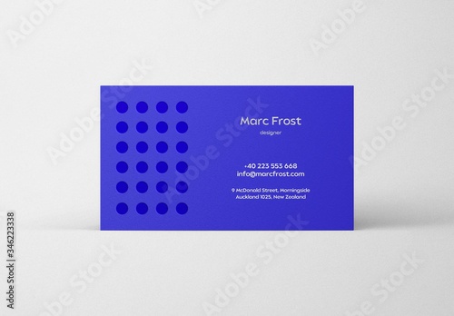 Download Realistic Standing Business Card Mockup With Press And Silver Foil Effects Stock Template Adobe Stock