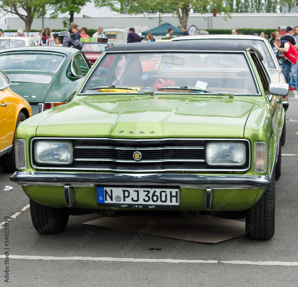BERLIN - MAY 11: Car Ford Taunus TC Coupe, 26th Oldtimer-Tage  Berlin-Brandenburg, May 11, 2013 Berlin, Germany Stock Photo | Adobe Stock, image size:1000x961