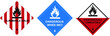 Flammable Solid Warning Sign, Warning Symbol,Class 4 Hazard Warning Diamond Placard