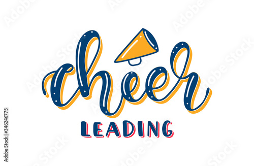 Cuadros en Lienzo Cheerleading - Colored Lettering with Megaphone