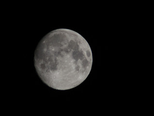 Wall Mural - full moon on black background