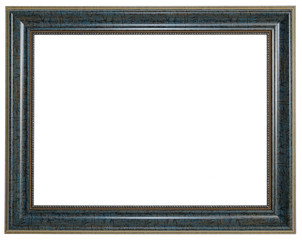 Wall Mural - Blue frame. Isolated object on a white background.