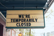 © Josiane Faubert/PICHA - we're temporary closed street sign in the city