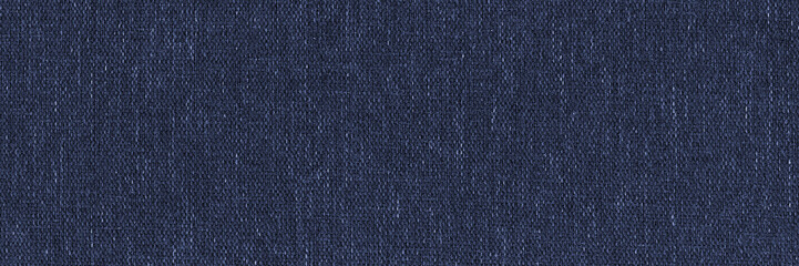 Wall Mural - Dark blue denim background, detailed and high resolution fabric texture. Wide and long textile banner.