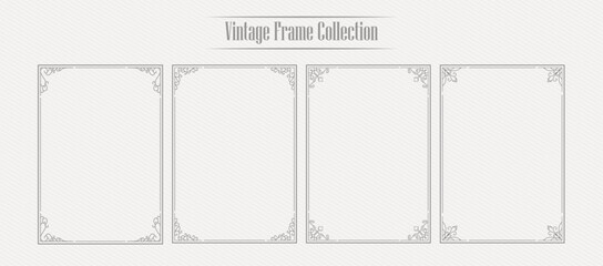 Vintage ornamental frame collection	