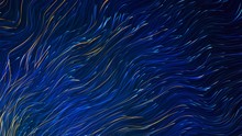 Abstract Background With Luminous Wavy Lines, Stylized Starry Sky Pattern