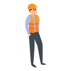 Poster - Contractor icon. Cartoon of contractor vector icon for web design isolated on white background