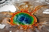 High Angle View Of Grand Prismatic Spring In Yellowstone National Park