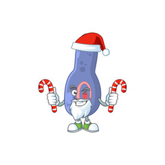 Sticker - Clostrisium botulinum humble Santa Cartoon character having candies