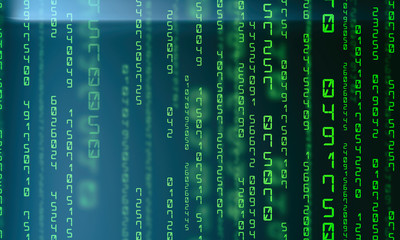 matrix background with the green numbers