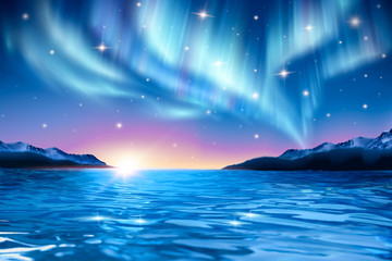 abstract background with aurora
