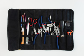 Tool kit in the bag. Tools for repair