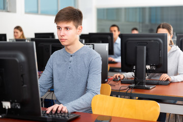 Wall Mural - Computer science lesson in university class