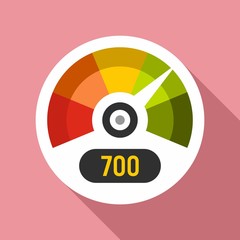 Poster - Report credit score icon. Flat illustration of report credit score vector icon for web design