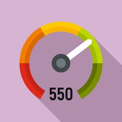 Poster - Performance credit score icon. Flat illustration of performance credit score vector icon for web design