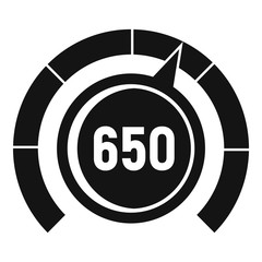 Poster - Measure credit score icon. Simple illustration of measure credit score vector icon for web design isolated on white background