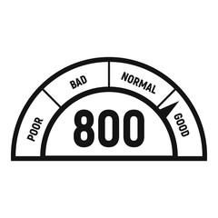 Poster - Good credit score display icon. Simple illustration of good credit score display vector icon for web design isolated on white background
