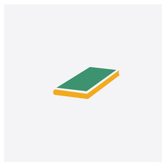 books concept 2 colored icon. isolated orange and green books vector symbol design. can be used for 