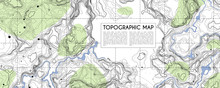 Abstract Topographic Map Background. Topo Backdrop Lines, Contour, Geographic Grid