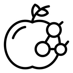 Poster - Apple research icon. Outline apple research vector icon for web design isolated on white background