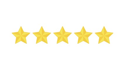 Wall Mural - Five Rating Star Product Quality. Customer review, Usability Evaluation, Feedback.