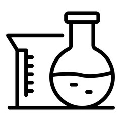 Poster - Florence flask icon. Outline florence flask vector icon for web design isolated on white background