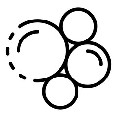 Poster - Chemistry molecules icon. Outline chemistry molecules vector icon for web design isolated on white background