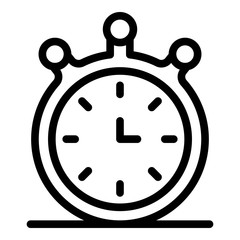 Poster - Stopwatch icon. Outline stopwatch vector icon for web design isolated on white background