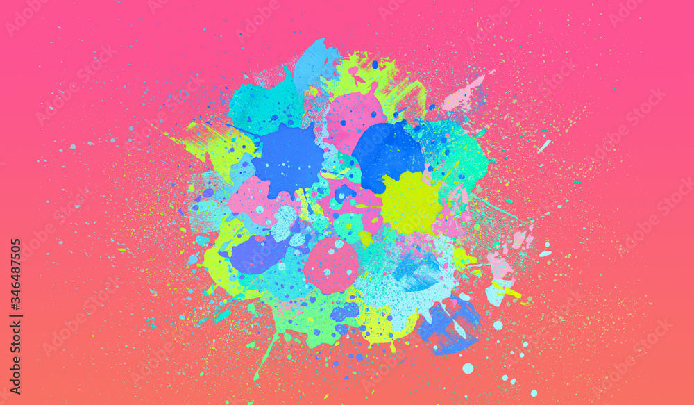 colorful paint splatter, spattering paint Stock Illustration | Adobe Stock
