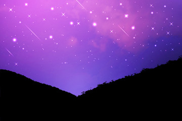 Wall Mural - Space galaxy background with shining stars and nebula, Vector cosmos with colorful milky way, Galaxy at starry night, Vector illustration